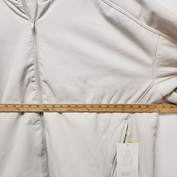 Softshell Fleece Men's Jacket Hood Size 4XL All In Motion Beige Warm Outerwear - Picture 8 of 9